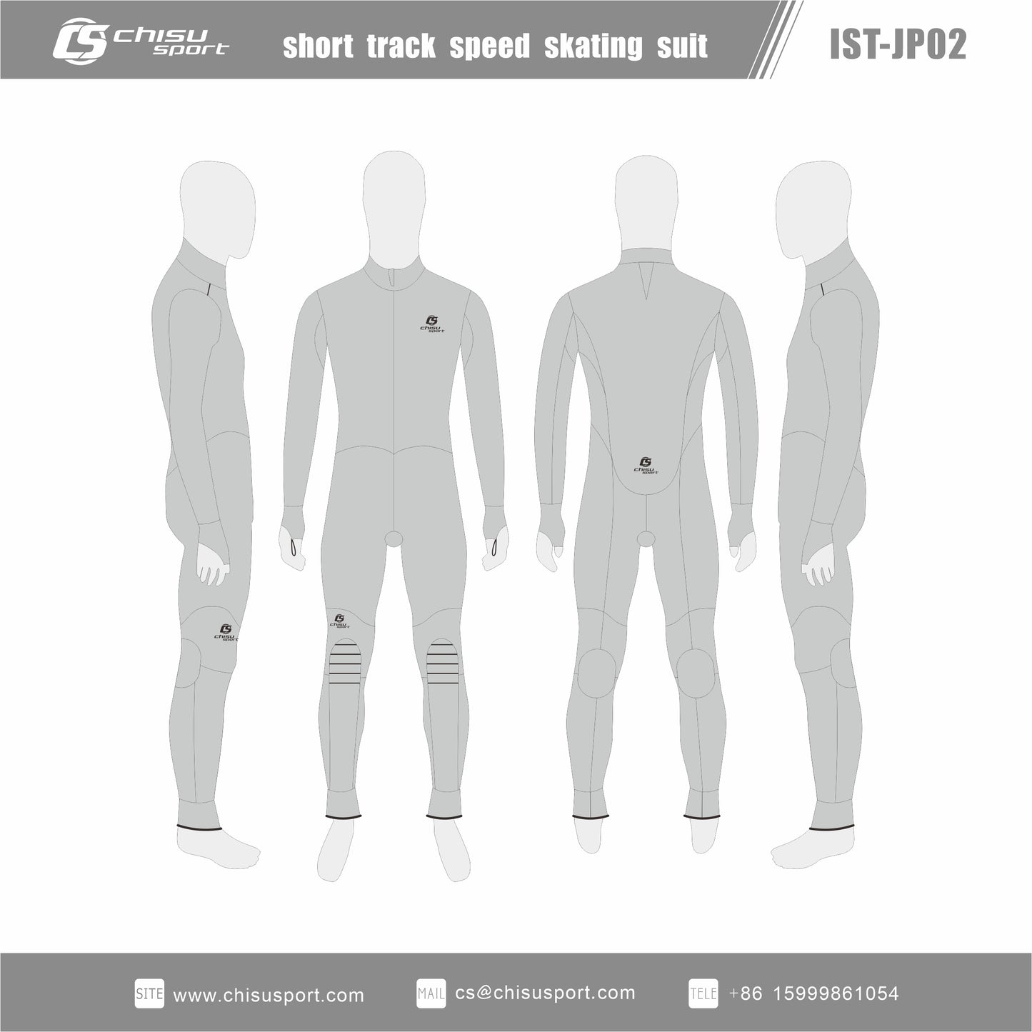 chisusport Design templates-short track speed skating suit IST-JP02