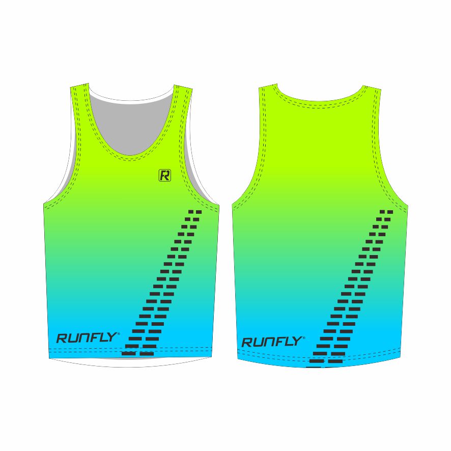 custom High quality breathable polyester spandex fluorescent color sublimation printing marathon singlet for man