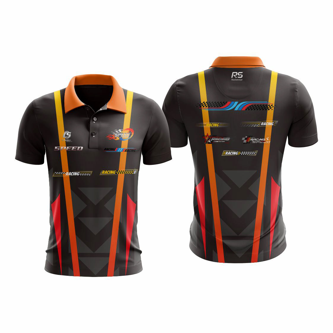 Sublimated karting polo shirt