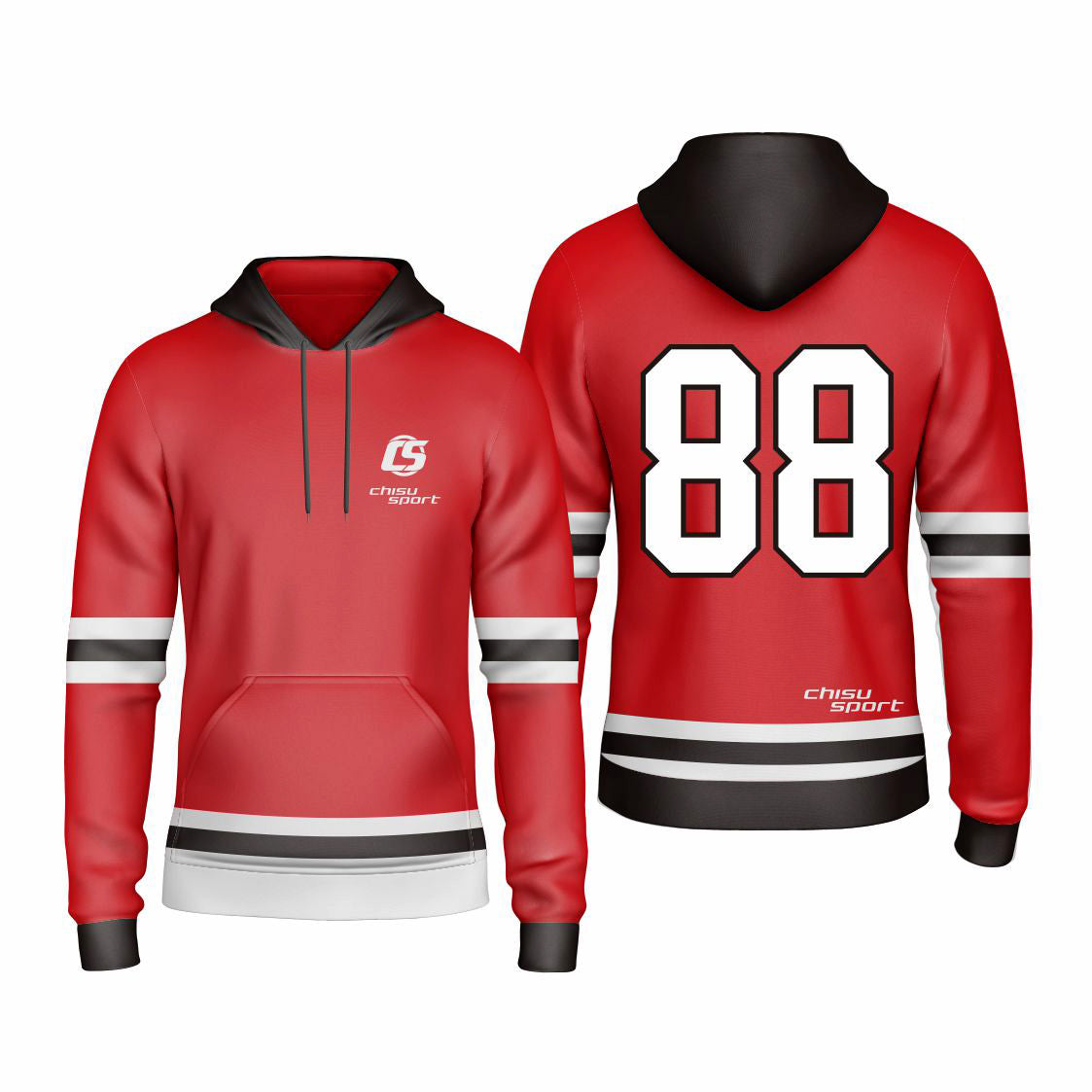 Sublimated Custom ice Hockey Hoodie design template-401