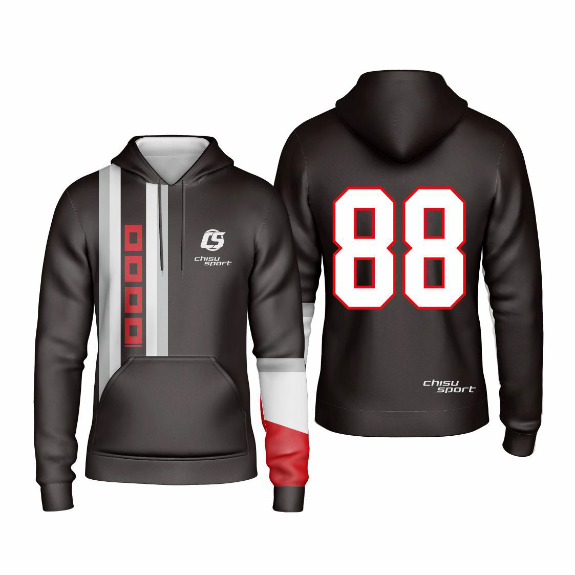 Sublimated Custom ice Hockey Hoodie design template-401