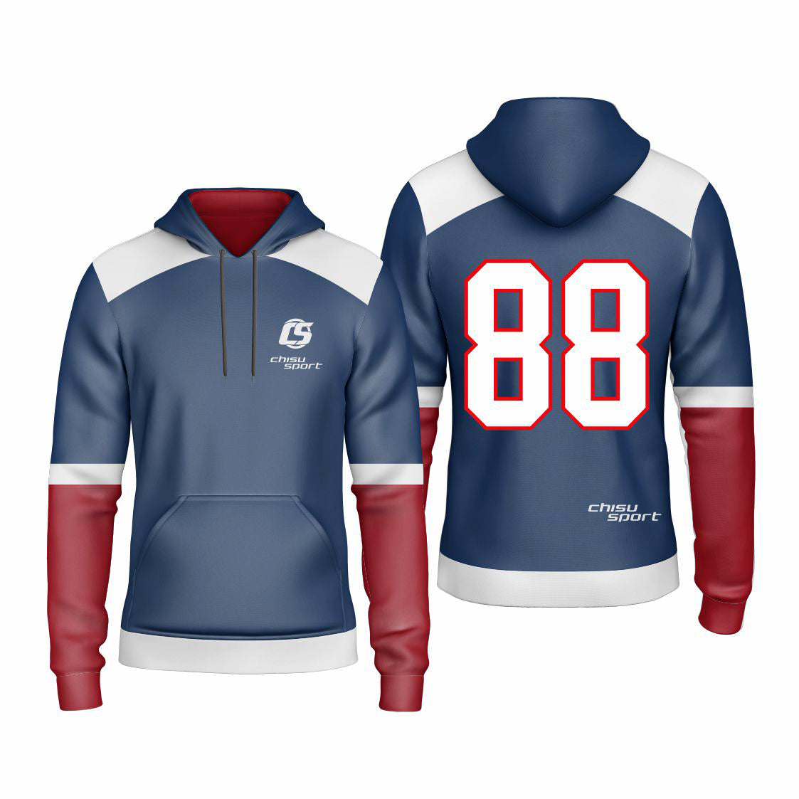 Sublimated Custom ice Hockey Hoodie design template-401