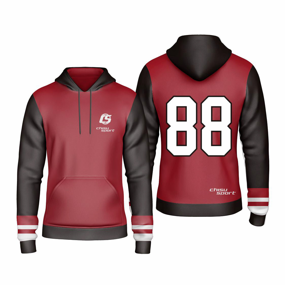 Sublimated Custom ice Hockey Hoodie design template-401