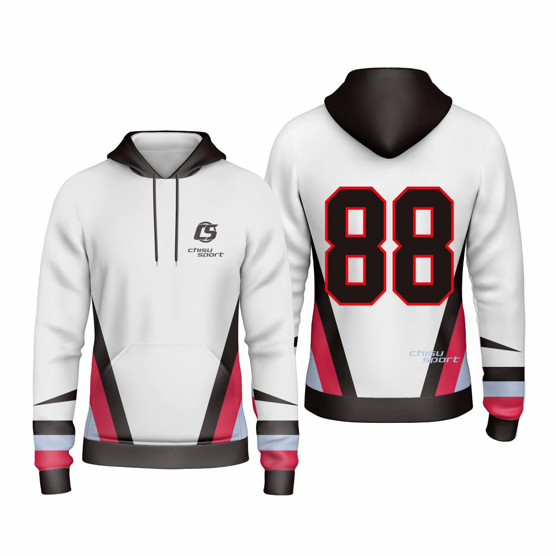 Sublimated Custom ice Hockey Hoodie design template-401