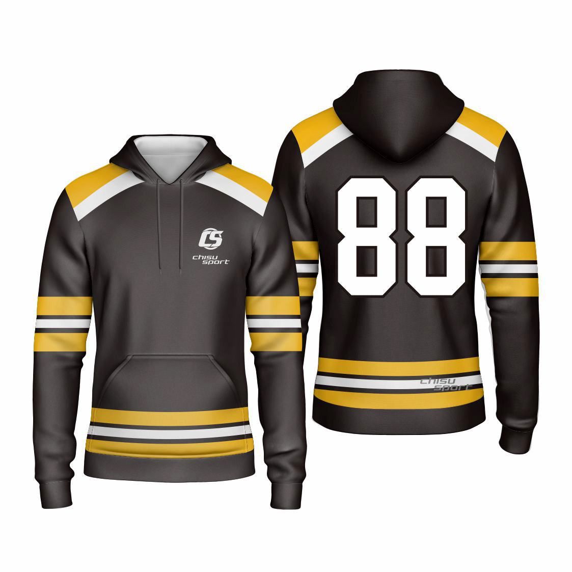 Sublimated Custom ice Hockey Hoodie design template-401