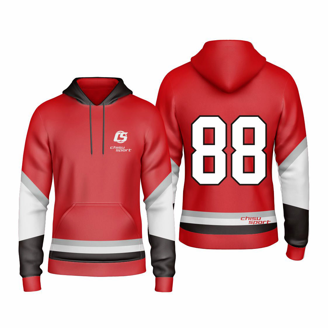 Sublimated Custom ice Hockey Hoodie design template-401
