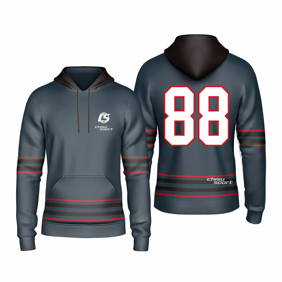 Sublimated Custom ice Hockey Hoodie design template-401