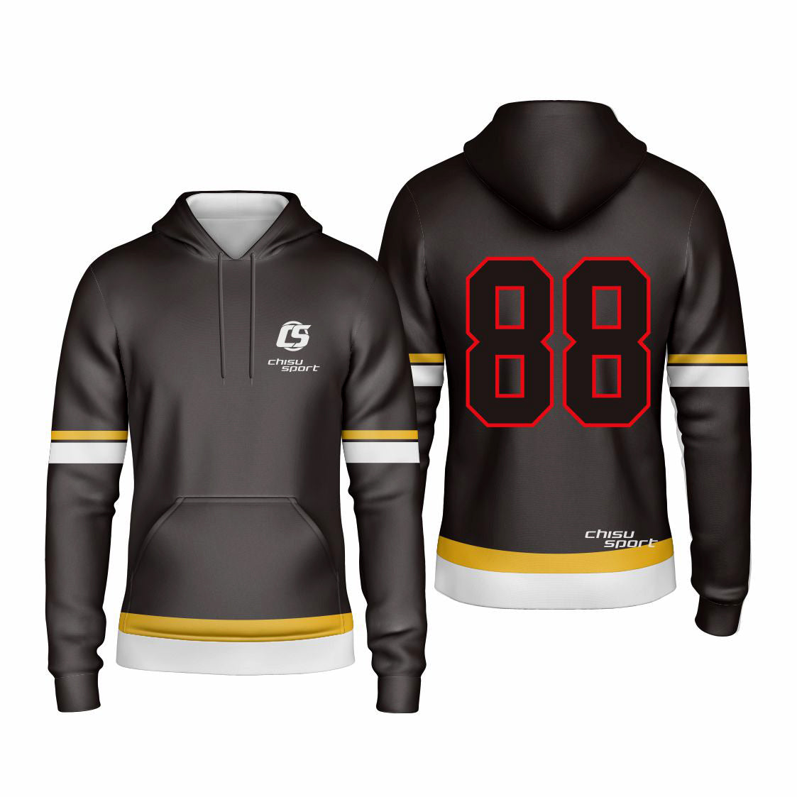 Sublimated Custom ice Hockey Hoodie design template-401