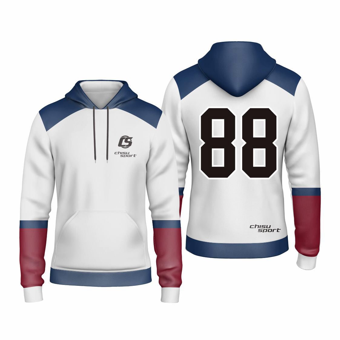 Sublimated Custom ice Hockey Hoodie design template-401