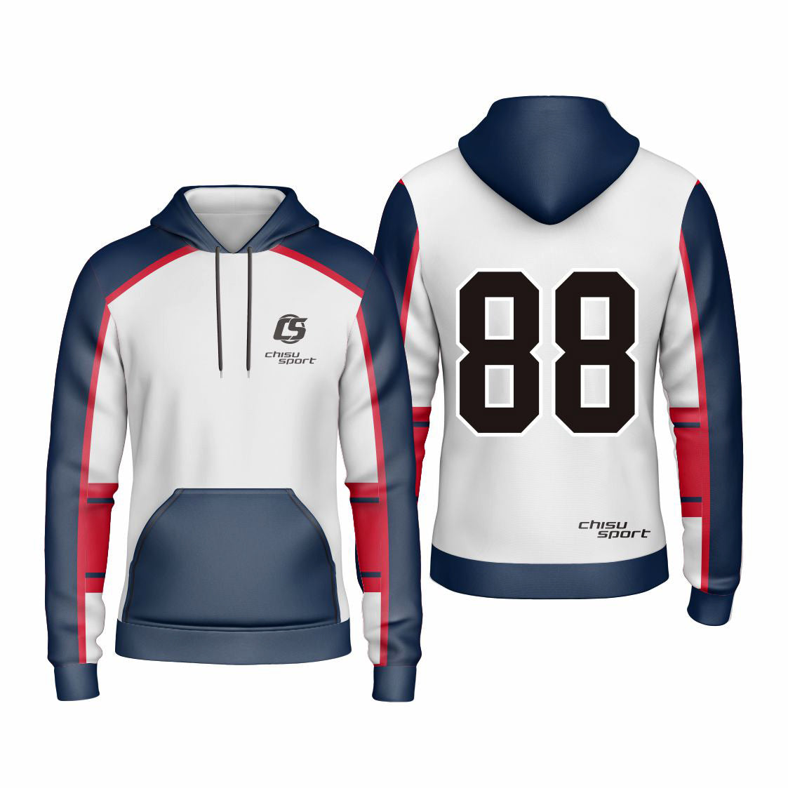 Sublimated Custom ice Hockey Hoodie design template-401