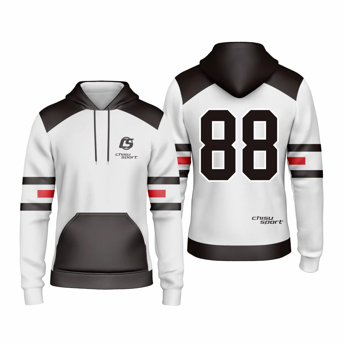 Sublimated Custom ice Hockey Hoodie design template-401