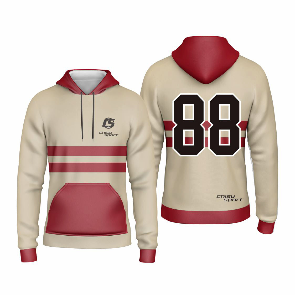 Sublimated Custom ice Hockey Hoodie design template-401