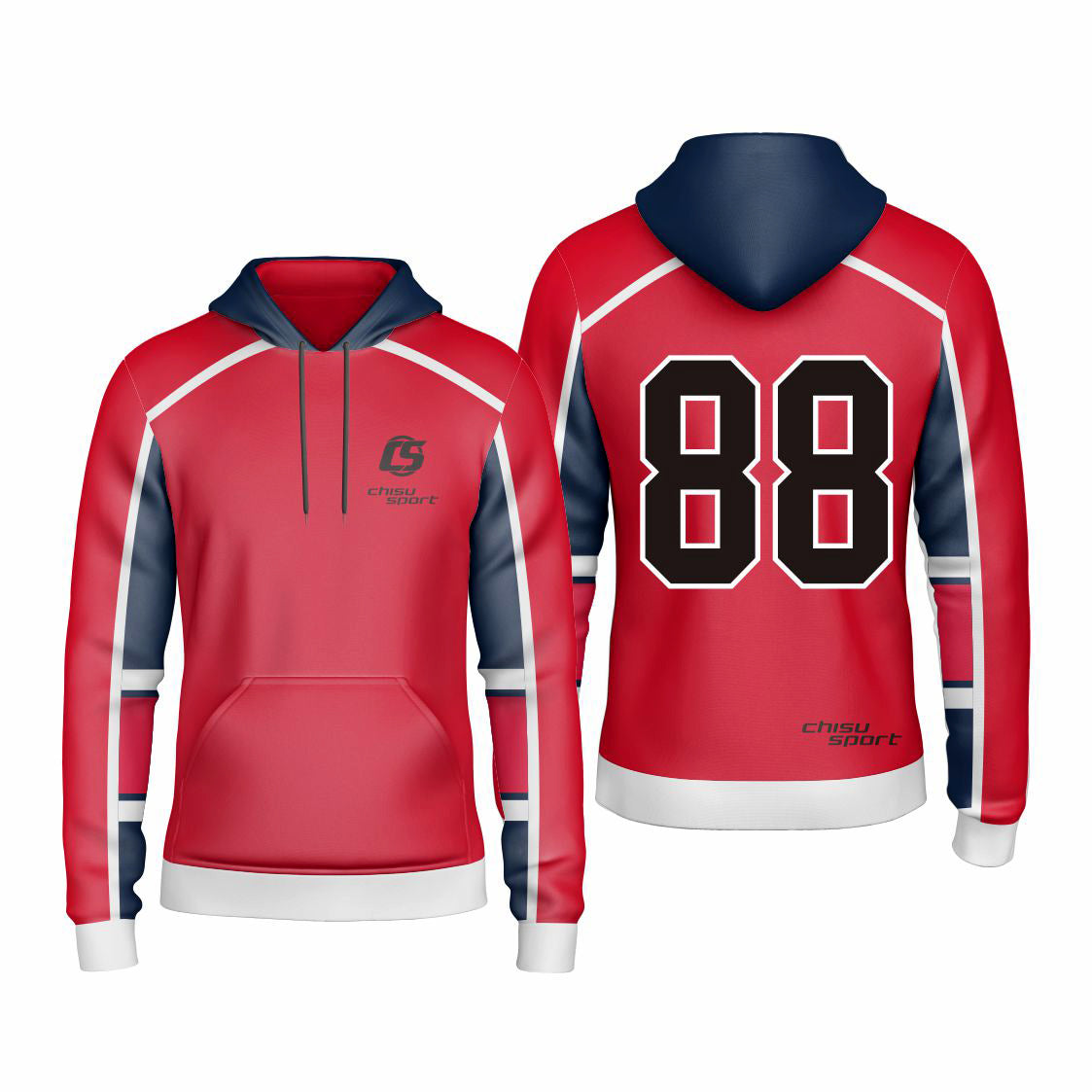 Sublimated Custom ice Hockey Hoodie design template-401