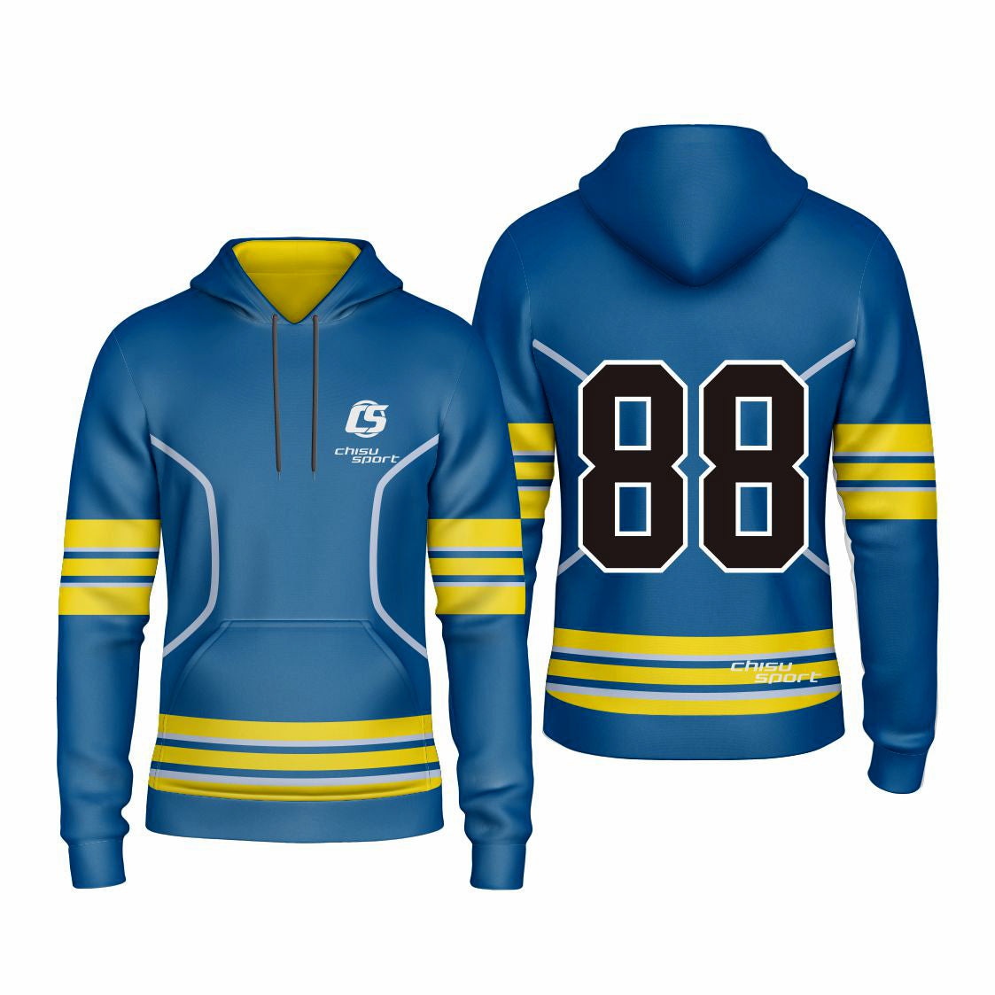Sublimated Custom ice Hockey Hoodie design template-401