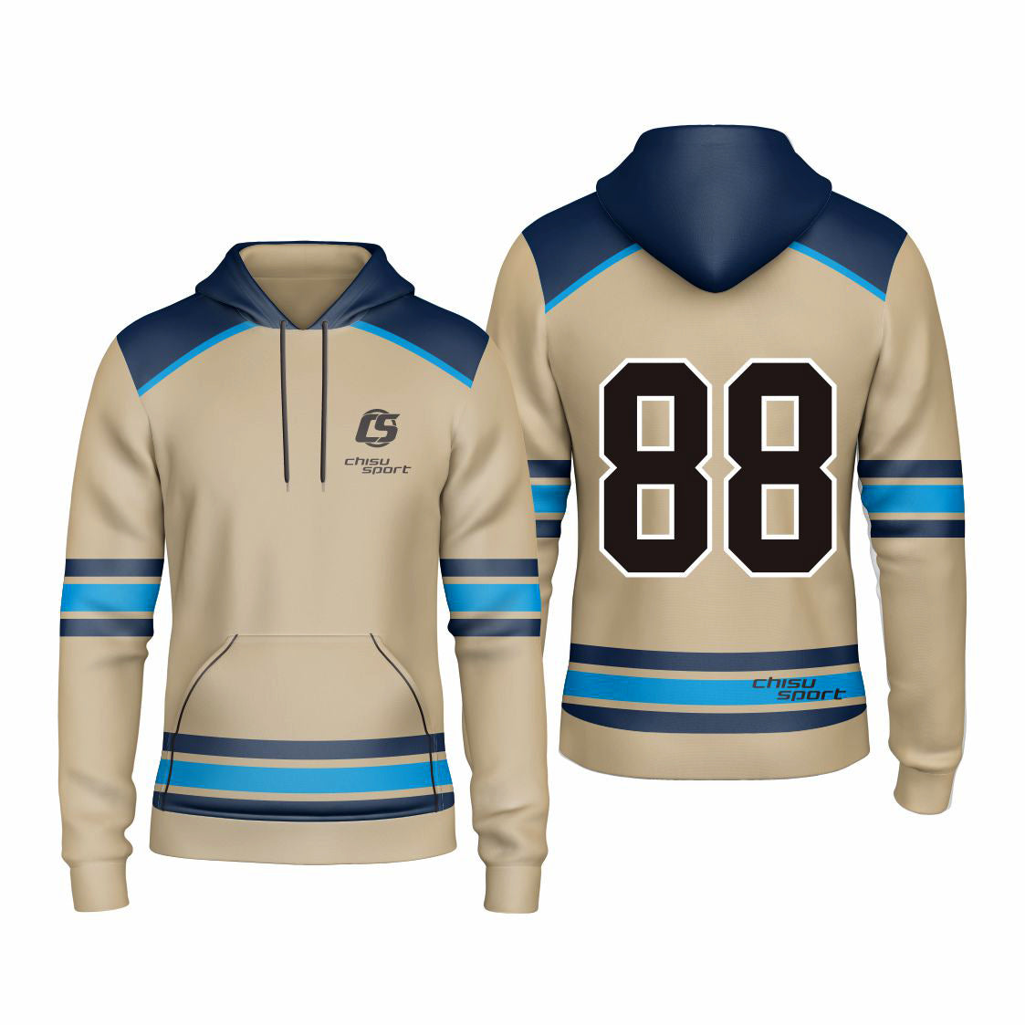 Sublimated Custom ice Hockey Hoodie design template-401
