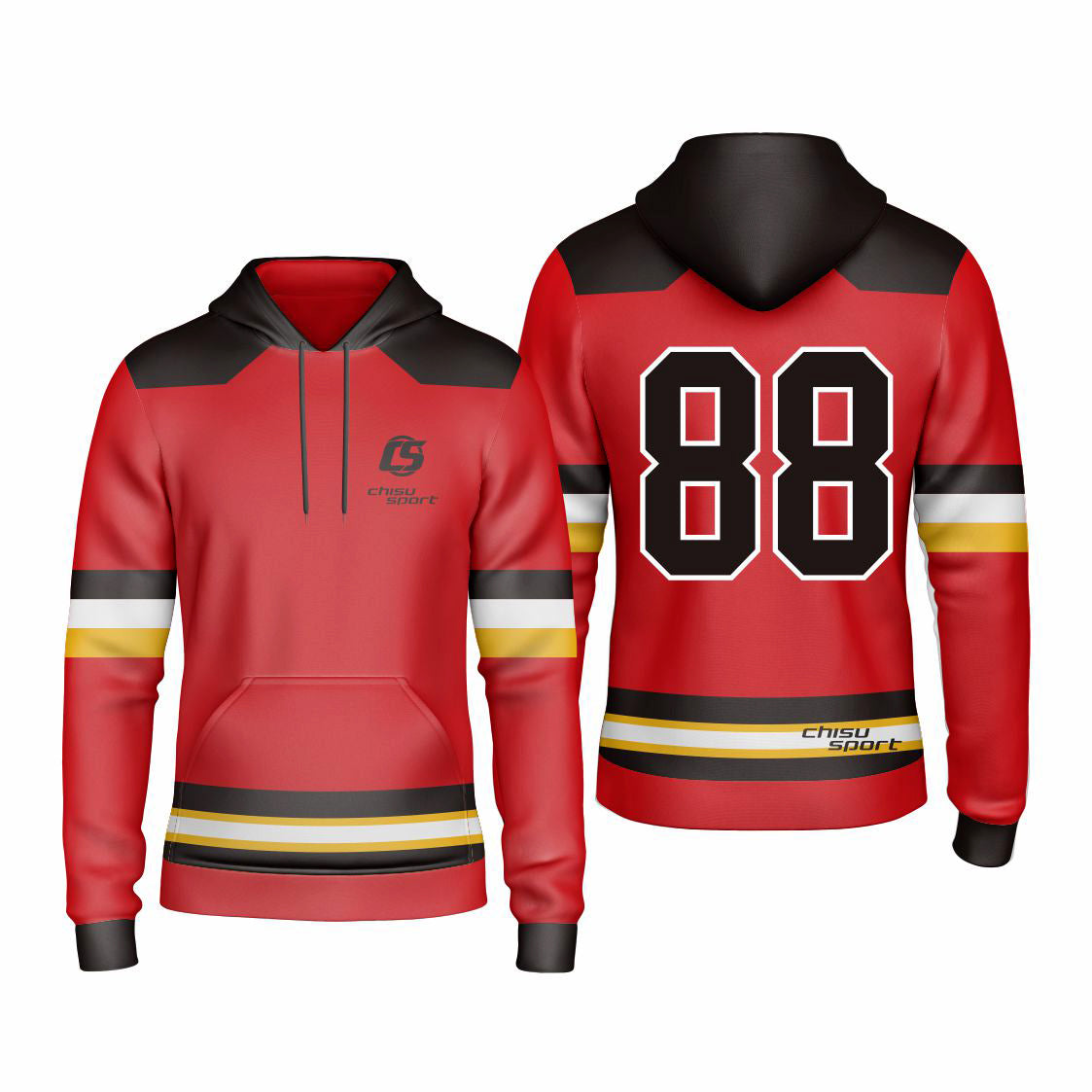 Sublimated Custom ice Hockey Hoodie design template-401