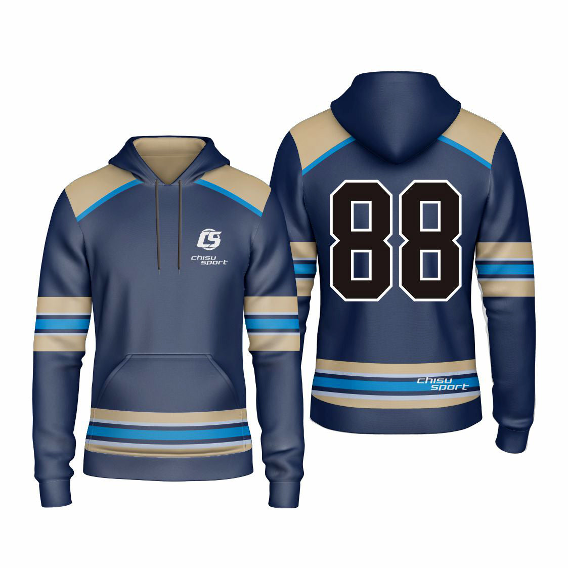 Sublimated Custom ice Hockey Hoodie design template-401