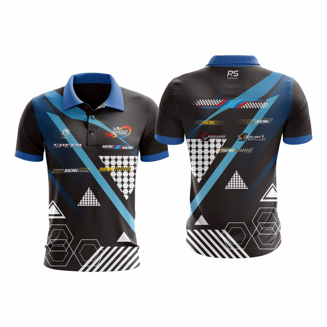 Sublimated karting polo shirt