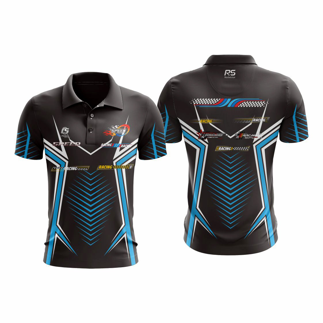 Sublimated karting polo shirt