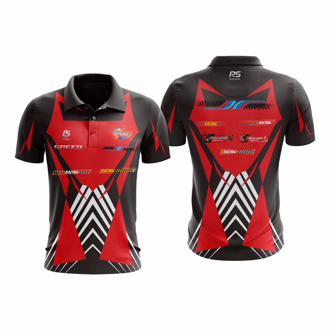 Sublimated karting polo shirt