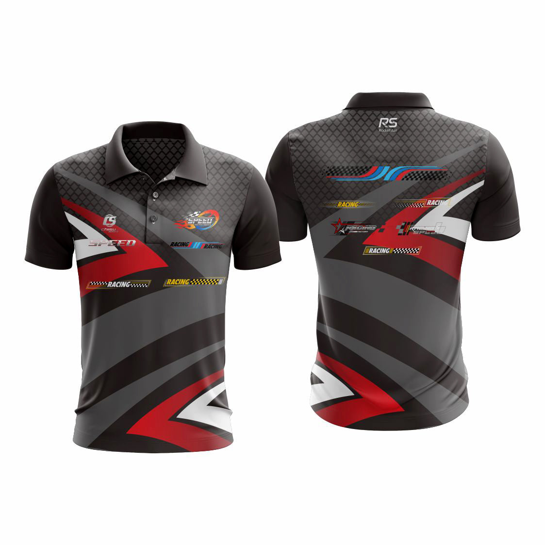 Sublimated karting polo shirt