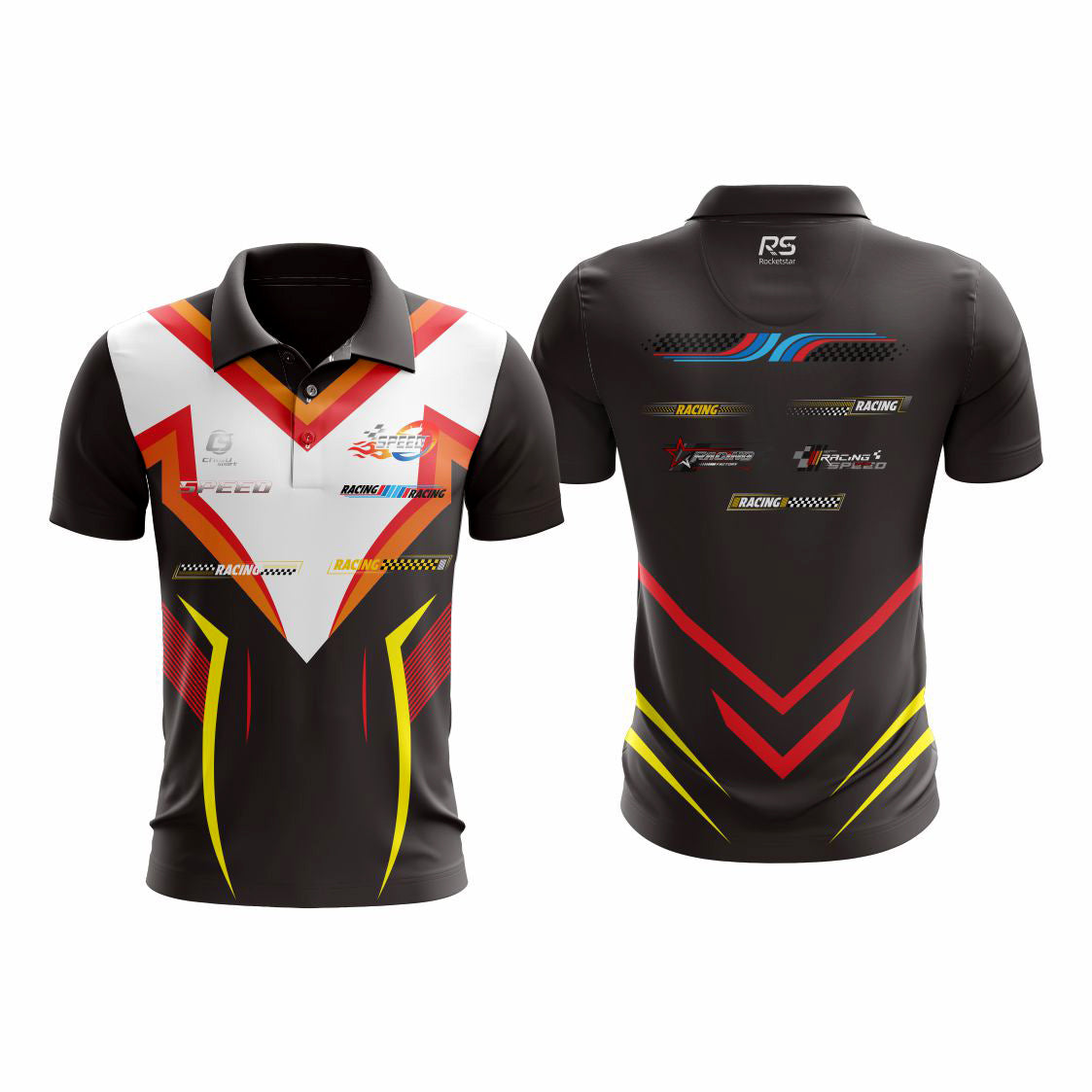 Sublimated karting polo shirt