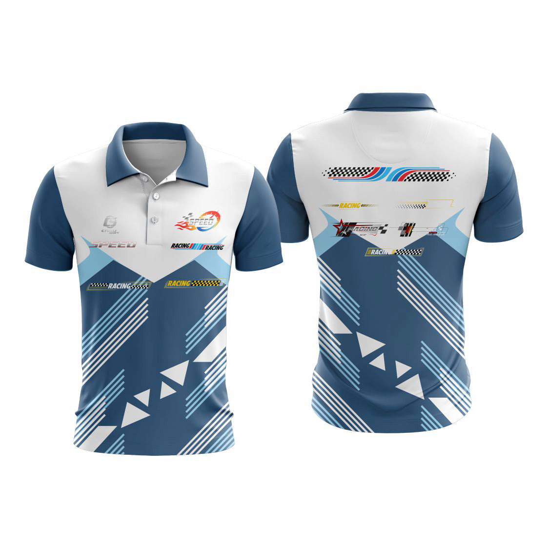 Sublimated karting polo shirt