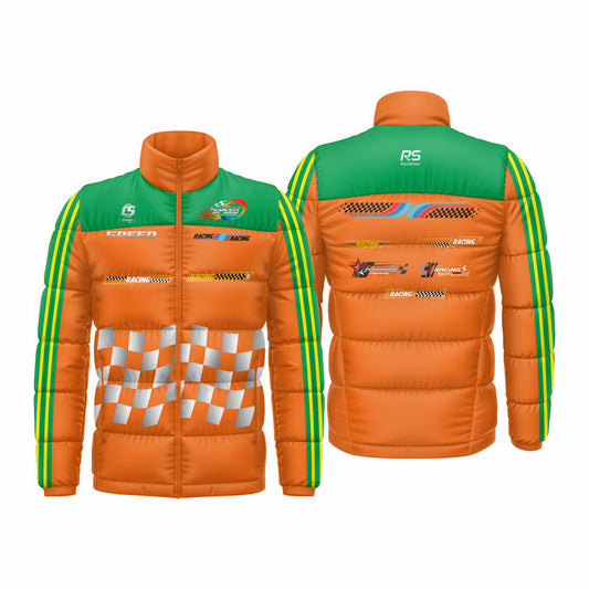 Sublimated karting puffy jacket